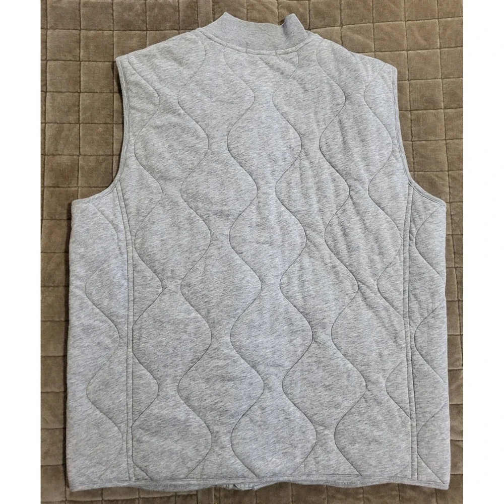 Polo Ralph Lauren Quilted Full Zip Vest Gray Old Money Men's Size Large
